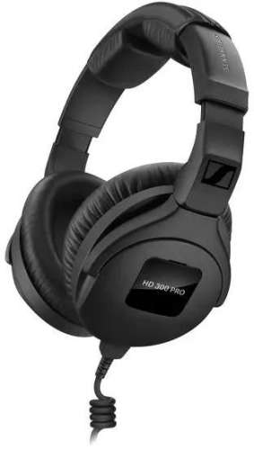 Наушники Sennheiser HD 300 Pro, 3.5 мм/6.3 мм, накладные, черный [508288]